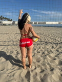 Interview Logo Track Shorts (Red)